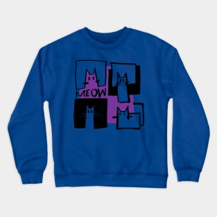 geometric cats Crewneck Sweatshirt